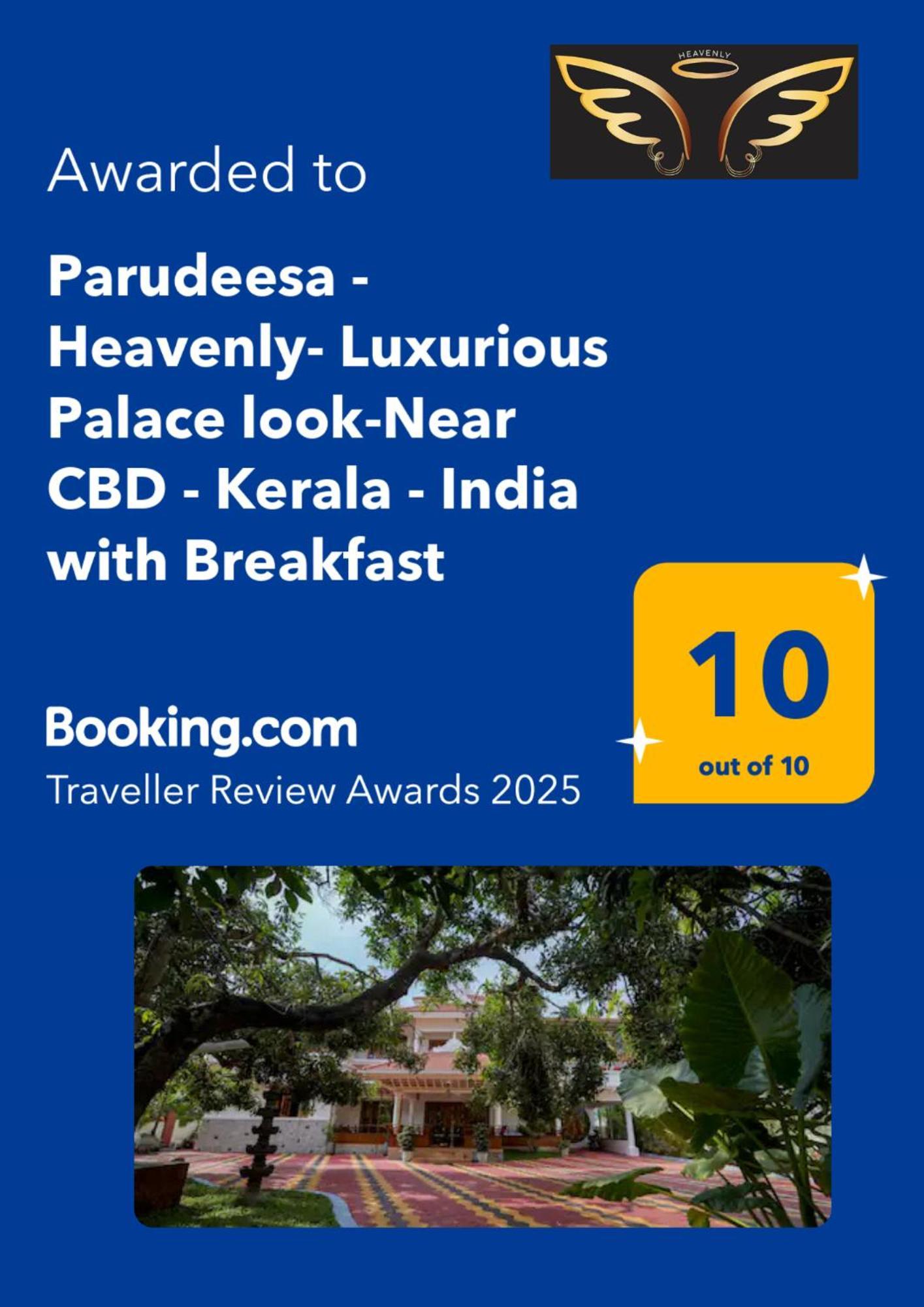 Parudeesa - Heavenly- Luxurious Palace Look-Near Cbd - Kerala - India With Breakfast Kāladi Zewnętrze zdjęcie